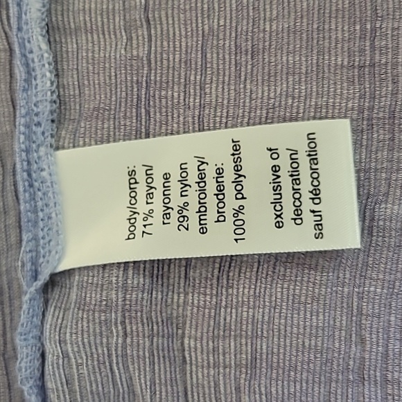 MAURICES XL Crinkle Embroidered 3/4 Button Down Bell Sleeve - Picture 7 of 7